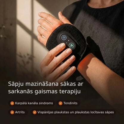 Sarkanās gaismas terapijas plaukstas locītavas saite